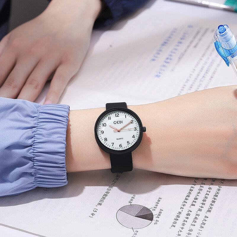 Weiß Kinder Uhren für Mädchen Jungen Silikon Strap 30M Wasserdicht Leucht Armbanduhr Student Kinder Uhr Frauen Dame Uhr Neue