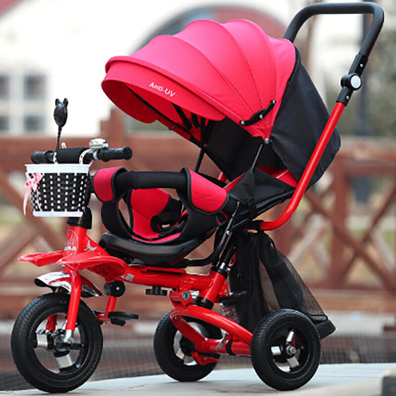 Triciclo infantil de tres ruedas para niños, cochecito de bebé, bicicleta de 3 ruedas, triciclo para niños pequeños, regalo de cumpleaños para niños y niñas