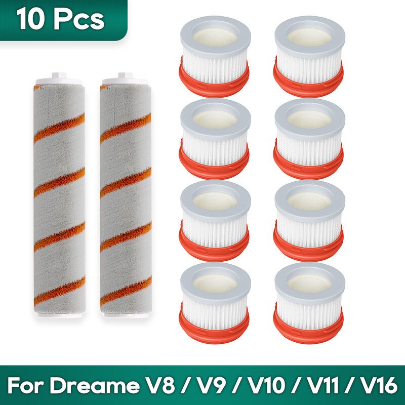 Fit for Xiaomi Dreame V11 V10 V9 V9B V9D V9P V16 V8 Soft Brush Roller Hepa Filter replacement Accessories Kit