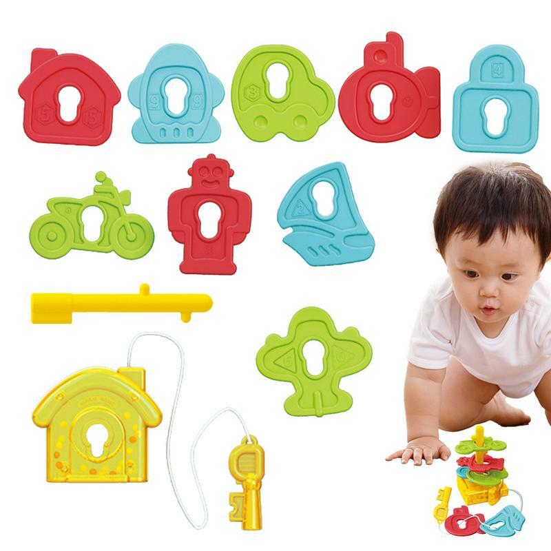Kleinkind Schnürung Spielzeug Spaß Cottage Rassel Spielzeug frühe Bildung Brettspiele Gehirnent wicklung Spielzeug stapelbare Spielzeuge für Kinder Mädchen Jungen
