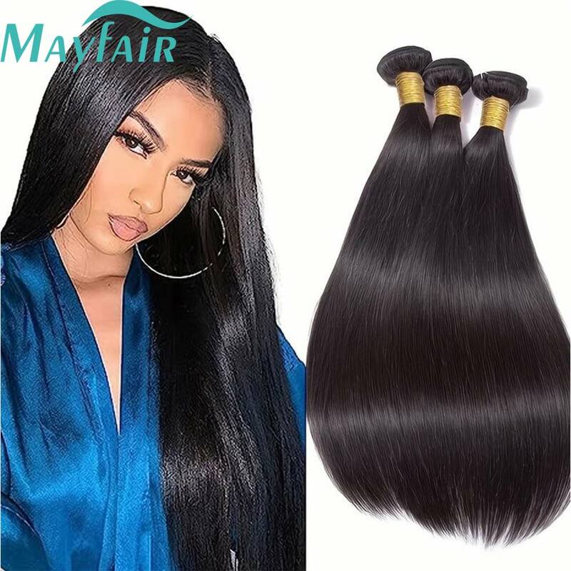 Mayfair Brazilian Bone Straight Hair Bundles Natural Color 100% Remy Human Hair Extensions For Black Women 12A Wholesale Price