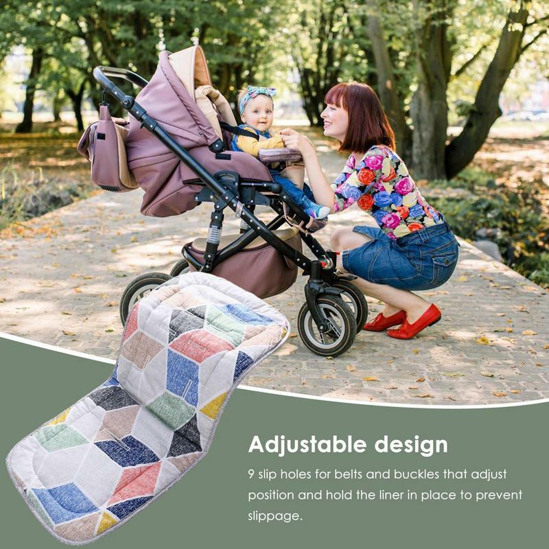 Fodera per carrozzina per bambini carrozzina per auto fodera per passeggino cuscino per sedile passeggino reversibile Pad di raffreddamento per passeggini e seggioloni