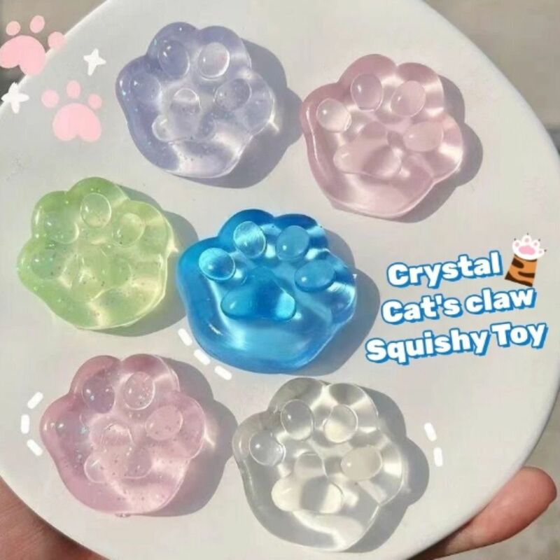 Squeeze Toys,Transparent Cat Claw Toys For Chidren,Quick Rebound Sparkling Mini Cute Sensory Toys