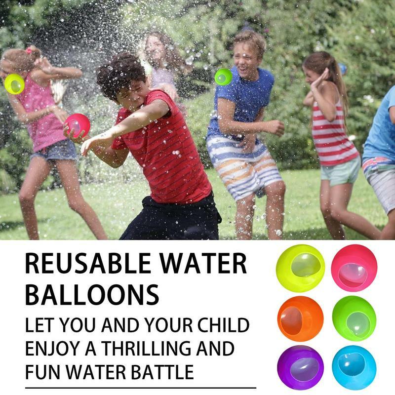 Globos de agua reutilizables autorellenables, Bola de salpicaduras de sellado suave de colores, juguete de piscina de agua para actividades al aire libre de verano para niños y adultos