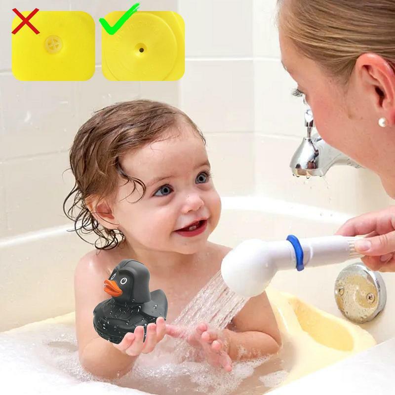 Anatra di gomma nera divertenti Mini anatre giocattoli da bagno per bambini anatre di Halloween vasca da bagno giocattoli da piscina per forniture per docce di compleanno