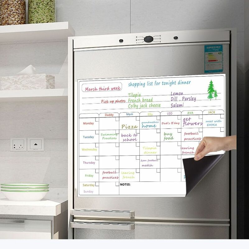 Soft Home Magnetic Office Grocery List Work Plan Month Planner Memo Message Board Fridge Stickers Plan Notepad