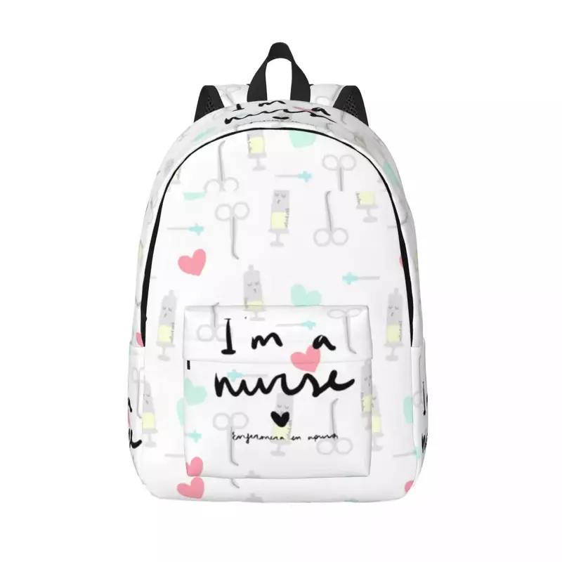 I Am A Nurse Backpack for Girl Kids Student School Bookbag Enfermera En Apuros Daypack borsa primaria per l'asilo leggera