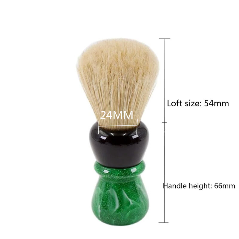 Yaqi verde viper 24mm cerdas de javali verde lidar com escova de barbear molhado
