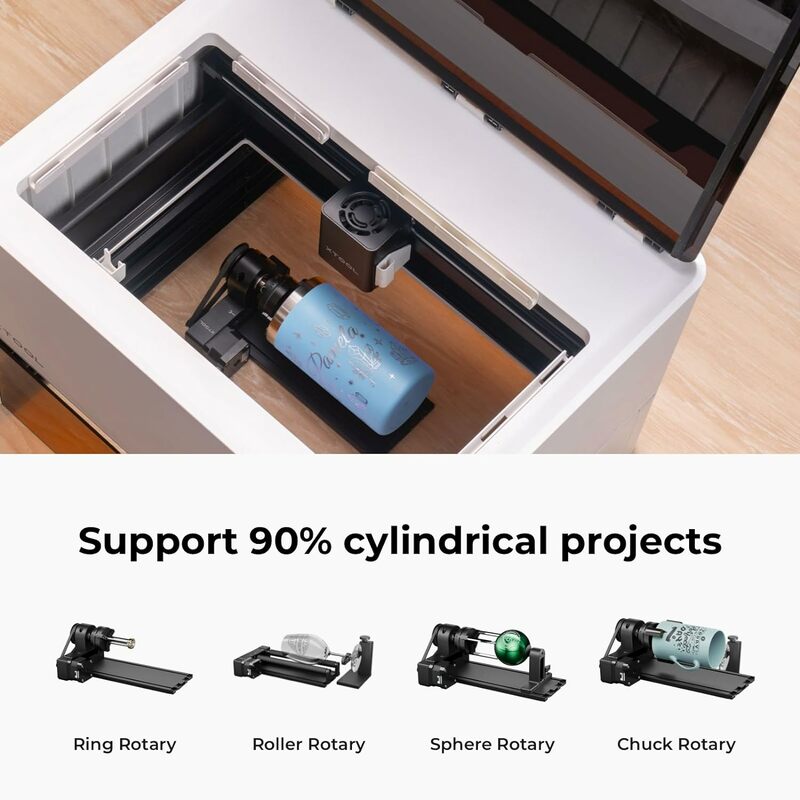 XTool-Gravador a Laser com Gabinete Integrado, 2 em 1, RA2 Pro, Caixa de Material e Câmera Incluída, Cortador de Vinil, M1, 10W