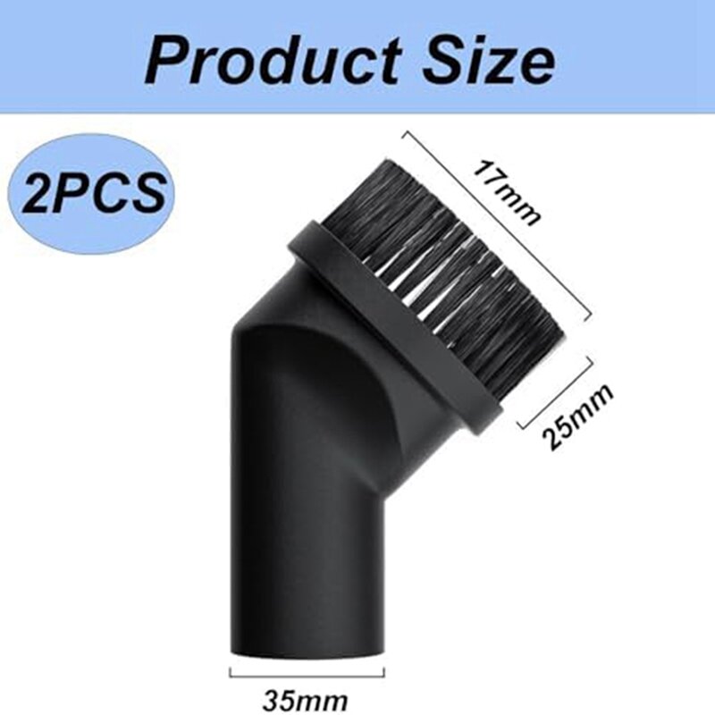 Escova de pó Pack de 2, 35 mm Escovas, Aspirador de pó, Pincéis para móveis, Adequado para a maioria das marcas
