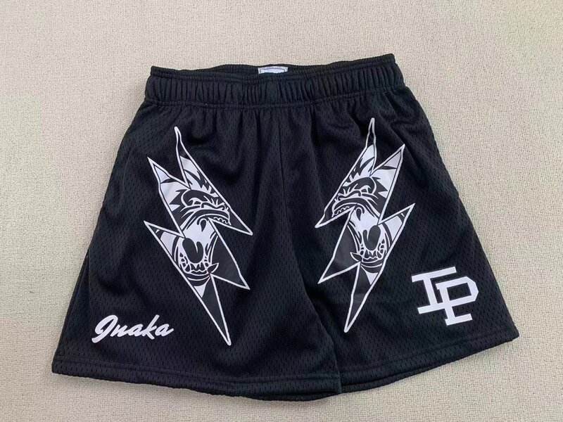 Inaka Power-Shorts masculinos de malha dupla, calçados esportivos casuais, roupas de basquete, corrida de ginástica, de alta qualidade, IP