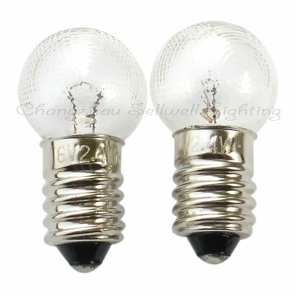 New!2000pcs/lot E10 G14 6v 2.4w Lines New!miniature Light Bulb A066