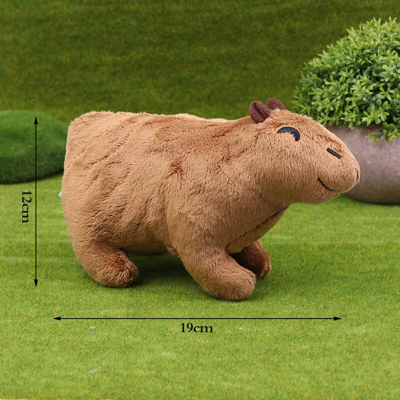 رائجة البيع 18 سنتيمتر محاكاة لينة Fluffty Capybara محشوة الحيوانات دمى الاطفال اللعب هدية عيد الميلاد