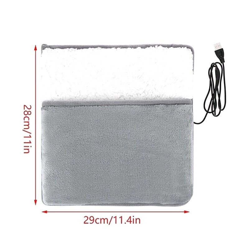 USB Charging Electric Foot Heating Pad Universal Soft Plush Washable Foot Warmer Heater Household Foot Warming Mat Easy Install