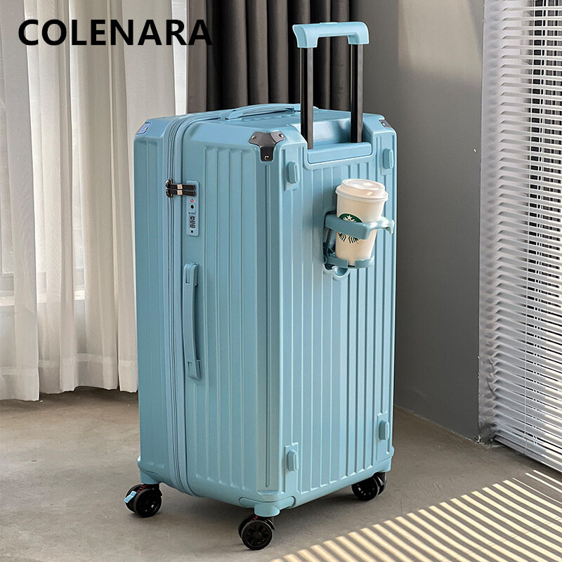 COLENARA 20"22“24"26"28"30"32"34"36 Inch New Suitcase Large Capacity Trolley Case Men Boarding Box with Wheel Rolling Luggage