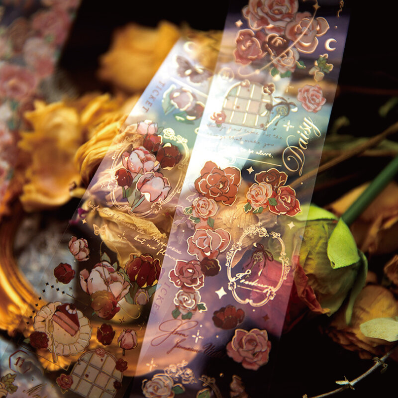 8 teile/los Vintage Rose Serie Retro dekorative Haustier Bänder