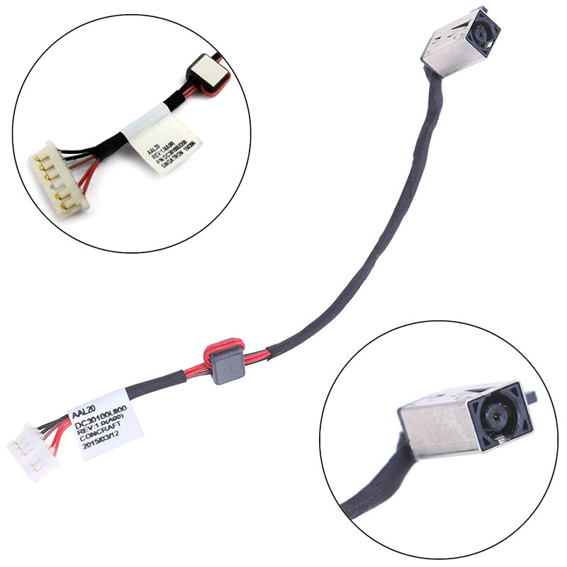 DC Power Jack Cable Socket For Dell Inspiron 14-5455 15-5558 KD4T9 DC30100UD00