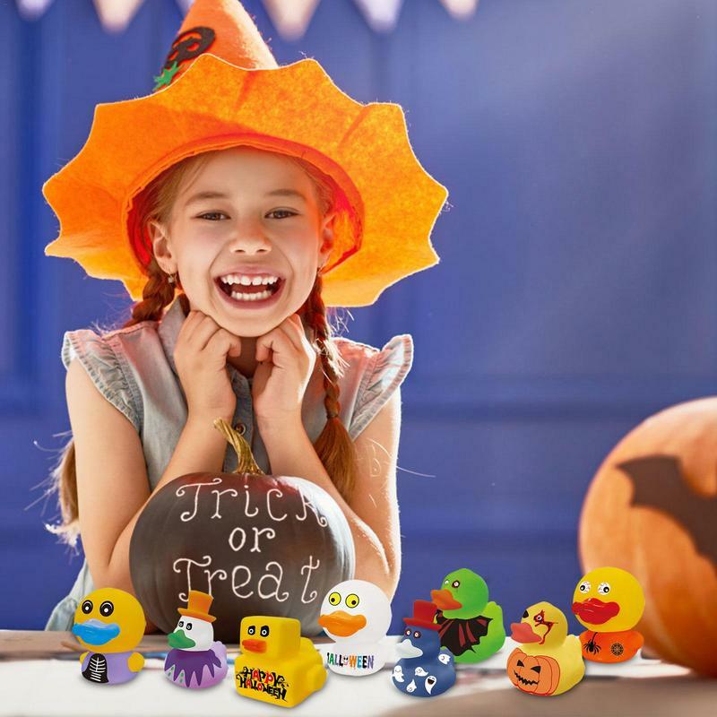 Mainan anak-anak komunikasi orang tua bebek kuning kecil karet untuk anak-anak hadiah Halloween ornamen aksesori mobil Kawaii