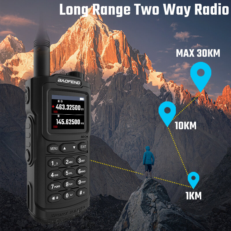 Baofeng UV-20 Dual Band potente impermeabile tipo C Ham Radio a lungo raggio FM caccia copia con un clic Walkie Talkie Radio bidirezionale