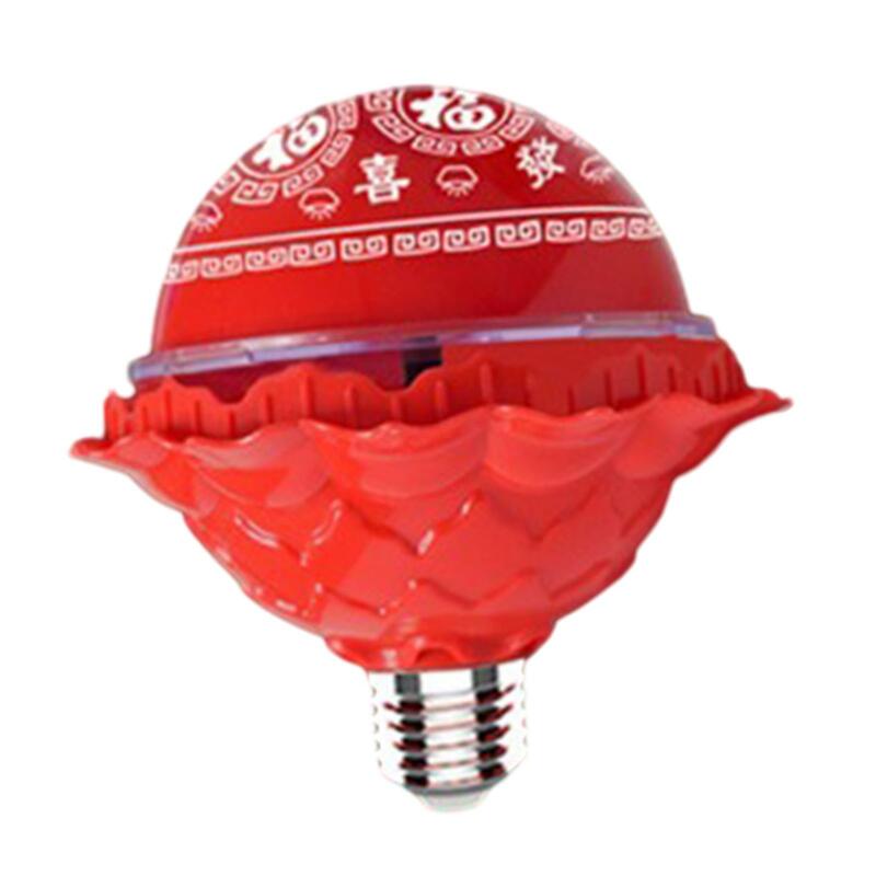 Ampoule rotative Fu Rick, éclairage coloré, décoration du Nouvel An chinois, fête de convocation, cour, maison, escales