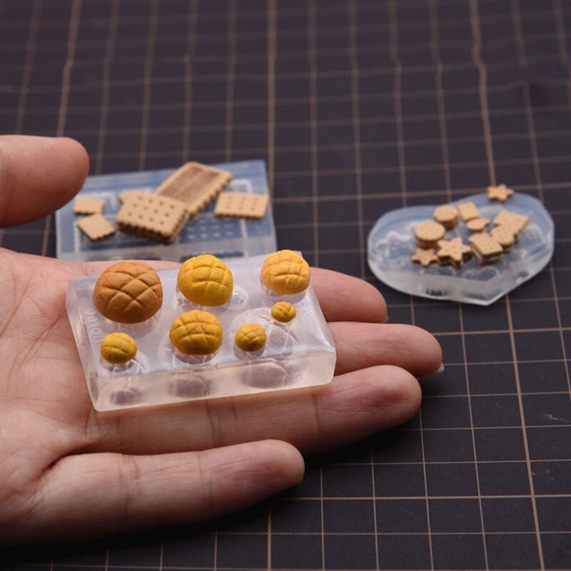 DIY Kerajinan Pengecoran Alat Memanggang Makanan Mini Makanan Penutup Kristal Epoksi Resin Cetakan Kue Permen Coklat Cetakan Silikon