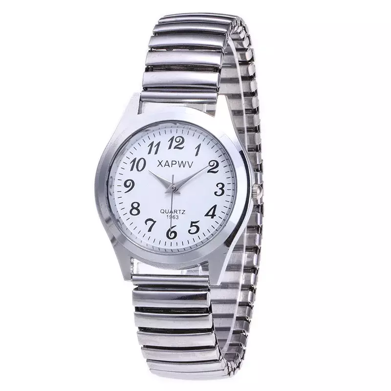 Fashion Horloges Mannen Vrouwen Quartz Flexibele Elastische Band Eenvoudige Casual Kleding Paar Horloge