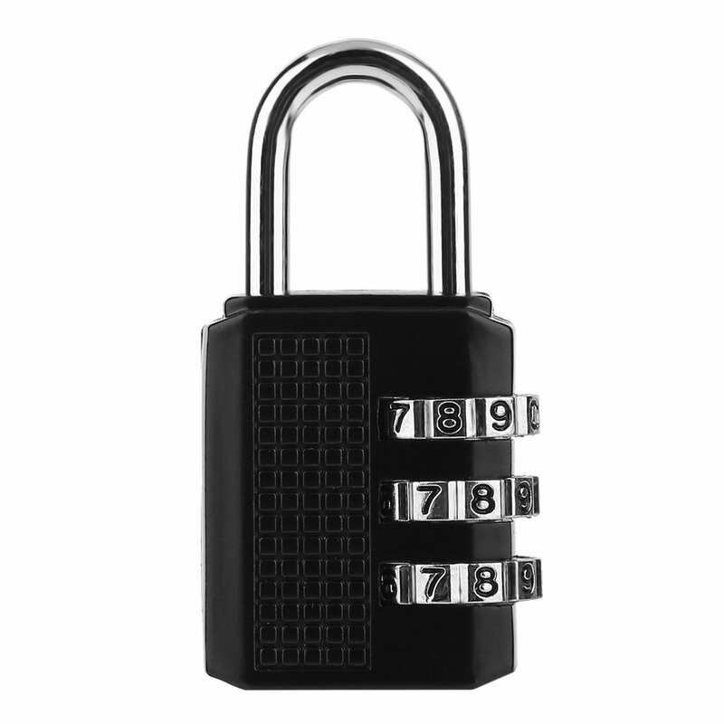 Kunci Anti Maling Mini paduan seng keamanan 3 kombinasi kunci kode multifungsi koper perjalanan gembok lemari pakaian