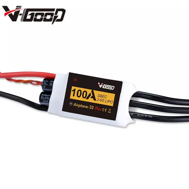 VGOOD Brushless ESC 6A /12A/20A/30/40A/60A/80A/100A /120A 2S 32-Bit With 1.5A SBEC for Fixed Wing RC Airplane Spare Part
