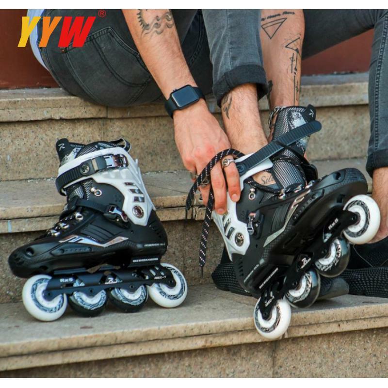 Patins à roulettes pour hommes et femmes, chaussures plates pour débutants, chaussures de patinage à roulettes, roues coulissantes, patins de patinage gratuits, ABEC-7
