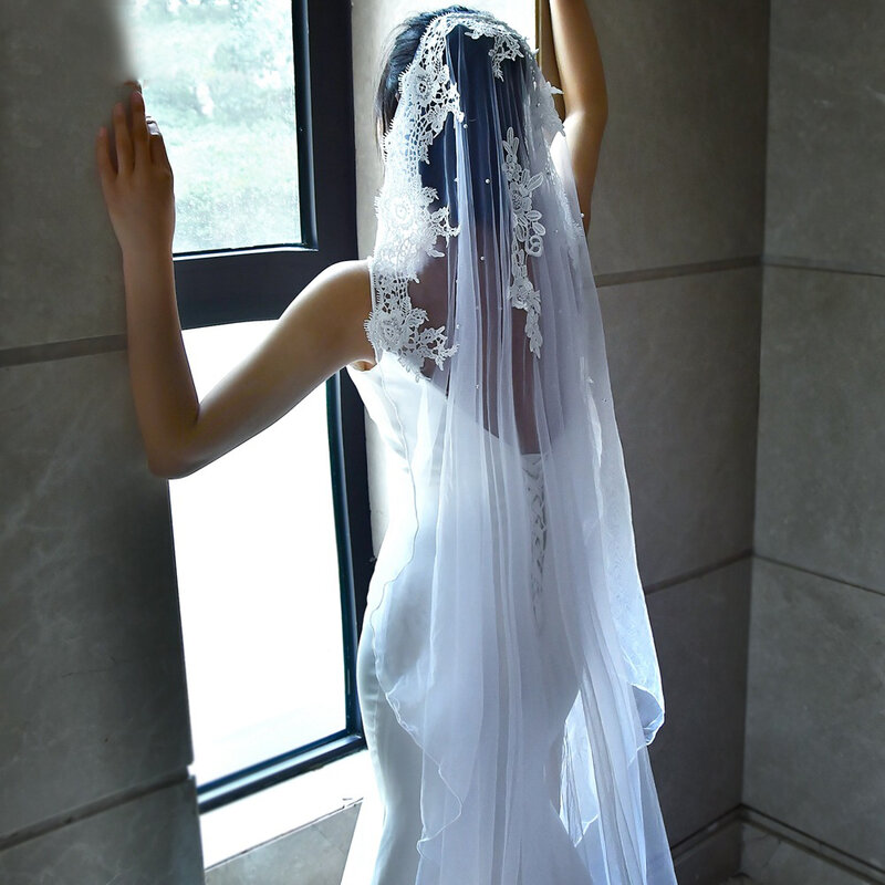 Bl4031 أعلى الدانتيل غطاء الرأس الزفاف ، الحجاب الزفاف
