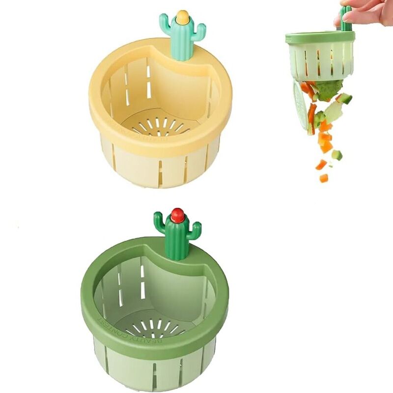 Filtro de drenaje de Cactus para fregadero de cocina, colector de residuos de alimentos, tapón de limpieza fácil, cesta de filtro