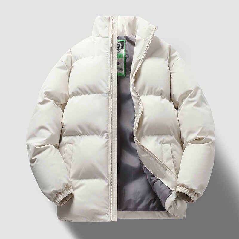 M-5XL Couples' Winter Cotton Jackets Men's Thick Parkas Stand Collar Outerwear Brand Down Cotton Coat  Veste Homme AU-212