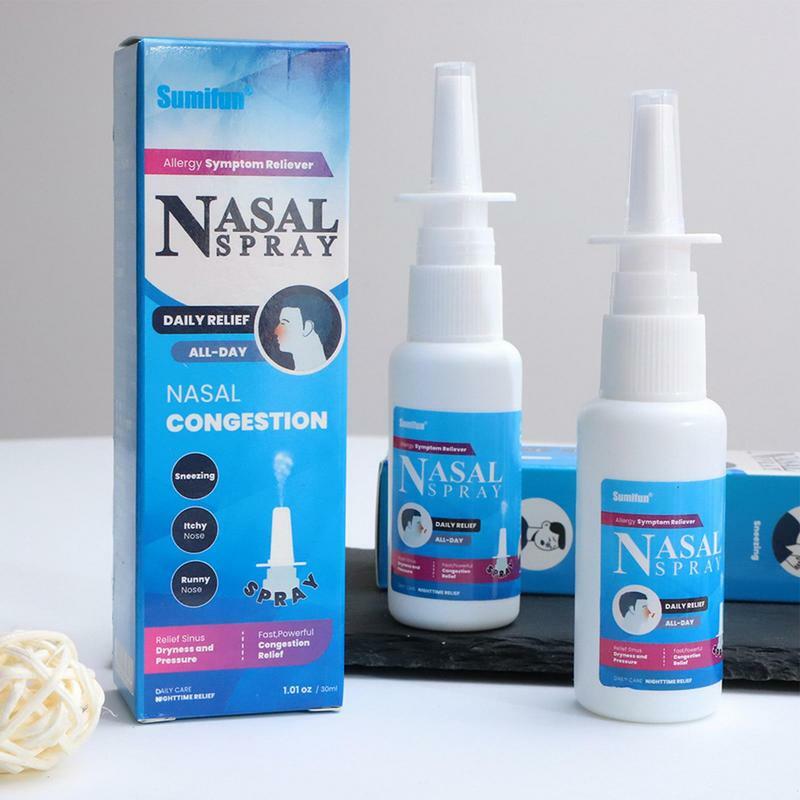Spray Nasal Hidratante Descongestionante, Água do Mar Pura para Nariz Seco, Alívio do Nariz, 30ml