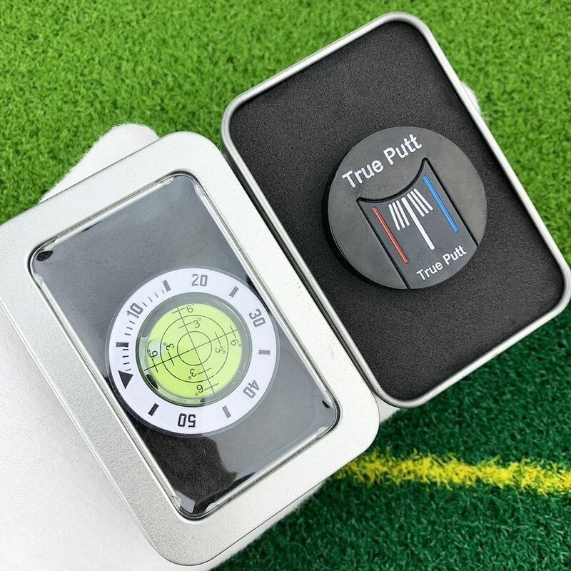 High Precision Level Reading Ball Marker Magnetic Level Reading Golf Hat Clip Marker Detachable Black Golf Ball Marker Girl