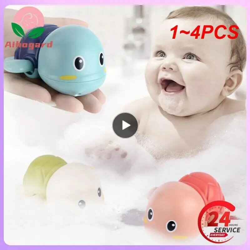 Juguetes de baño para bebés de 1 a 4 piezas, juguetes de baño para niños, juguetes de baño para bebés, juguetes de baño con mecanismo de relojería, lindos ranas