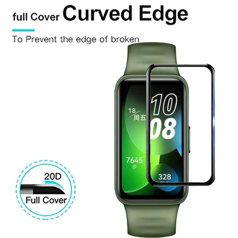1-3PCS Protective Film For Huawei Band 9 8 Screen Protector HD Curved Soft Film Anti-scratch Cover for Huawei Band 8 9 Not Glass