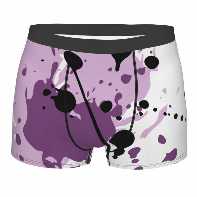 Calzoncillos de arte púrpura abstracto para hombre, ropa interior masculina, pantalones cortos ventilados, Bóxer