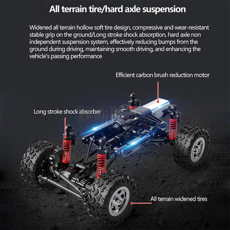 Alloy Mini Simulation RC Car 1/28 Remote Control  Powerful Torque 2.4G Off-Road Climbing Crawler Vehicle Toys For Children Gift