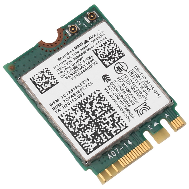 7260NGW 7260AC WiFi Card 2.4G/5G 04X6007 BT4.0 FRU สำหรับ ThinkPad X250 X240 X240S X230S T440 W540 T540 Y50โยคะ