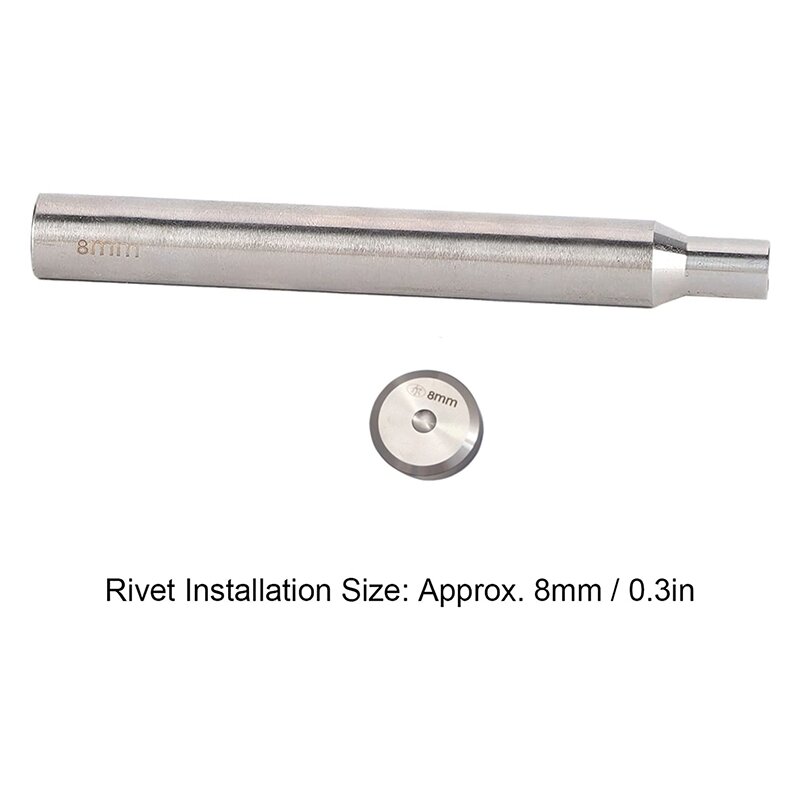 Rivet Punch, Stainless Steel Double‑Sided Flat Fixing Setting Tool, For Double‑Sleeve Rivet Installation