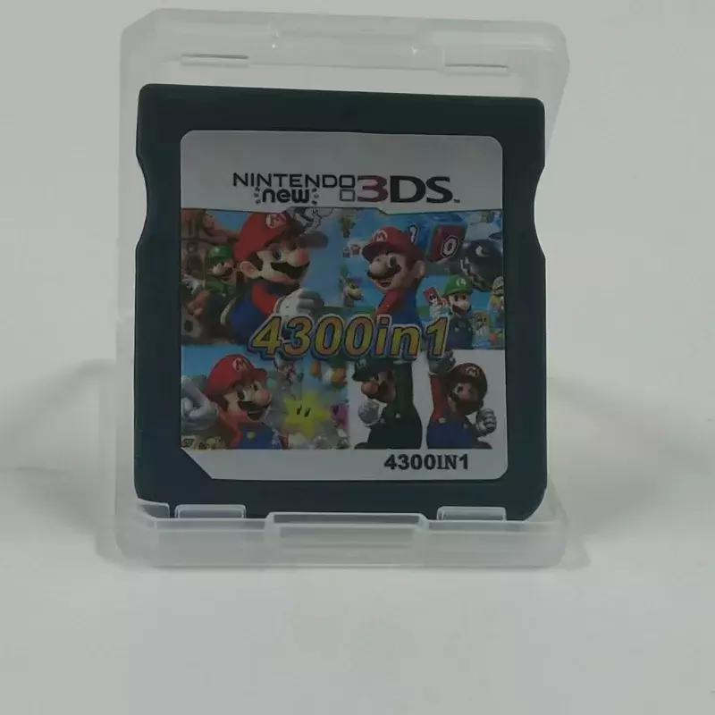 Cartão de memória do cartucho do jogo video, versão R4, versão inglesa, 3DS, NDS, 3DS, 3DS, NDSL, 4300 em 1 compilação