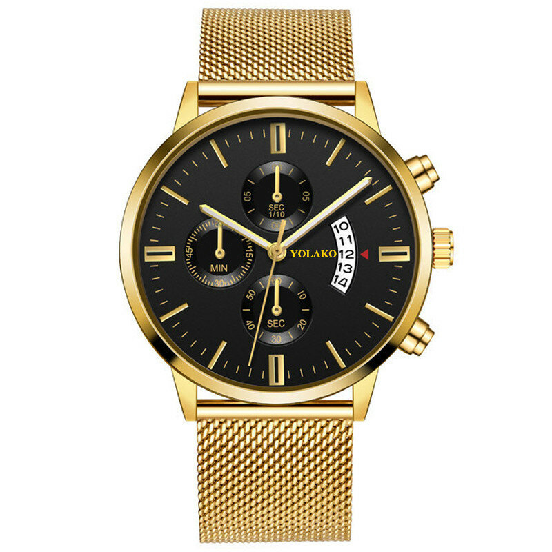 New Arrival zegarek dla mężczyzn Temperament Ultra cienka siatka pas męski zegarek wysokiej klasy biznes okrągły Luminous Relojes Para Hombre