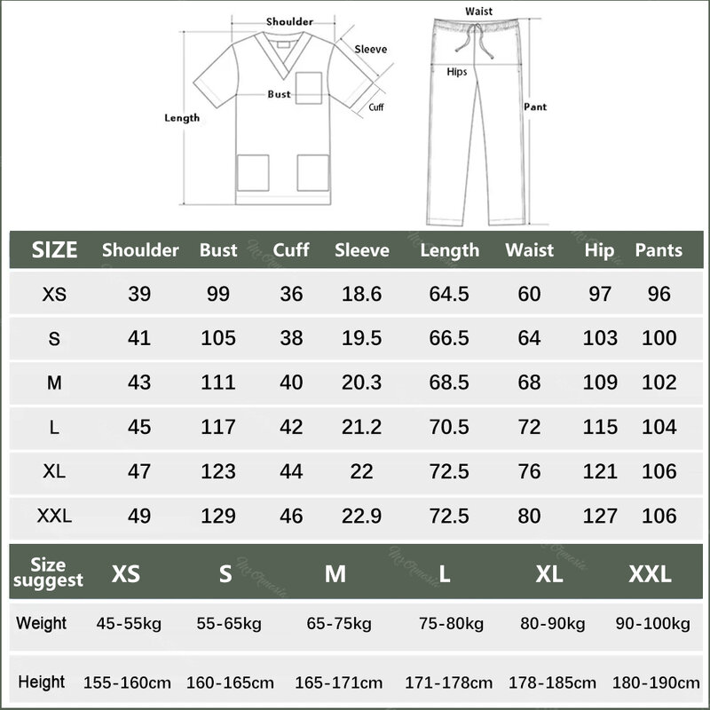 Oversized Uniform Doctor Nurse Medical Uniforms Scrub Jogger Set Hospital Accessories Operating Room Surgical Suits Workwear New