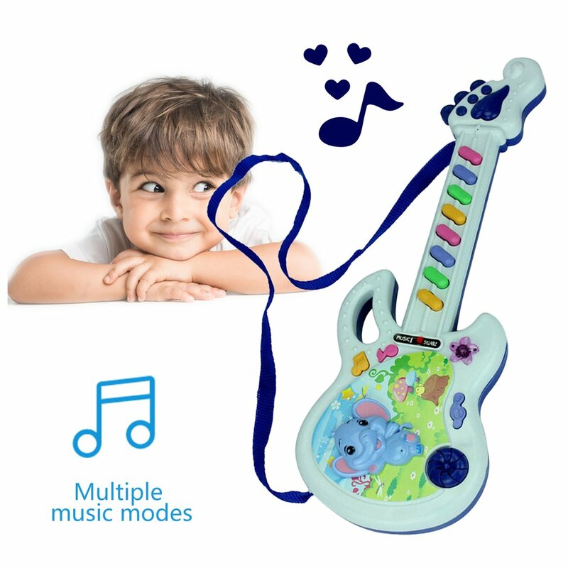 لوحة المفاتيح البلاستيكية الفيل الموسيقى للطفل ، الغيتار الصوتية للأطفال ، آلة موسيقية ، لعبة هدية ، اللون ، ترسل بواسطة هدايا عشوائية