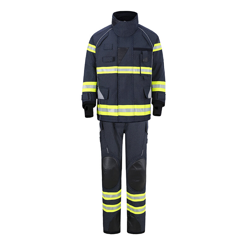 ネイビーブルーの消防士スーツ、CE認定、en469