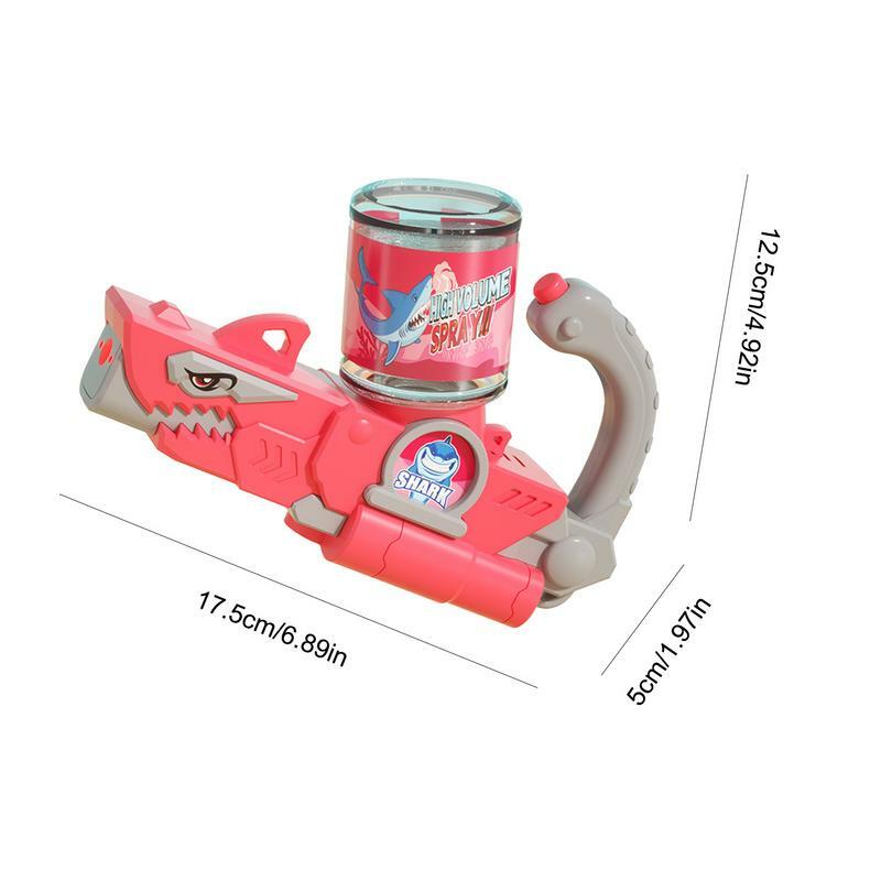 상어 미스트 스프레이 장난감 상어 모양 여름 장난감, 조명 및 소리 포함, 수영장 파티 놀이터용 휴대용 창의적인 물놀이 장난감