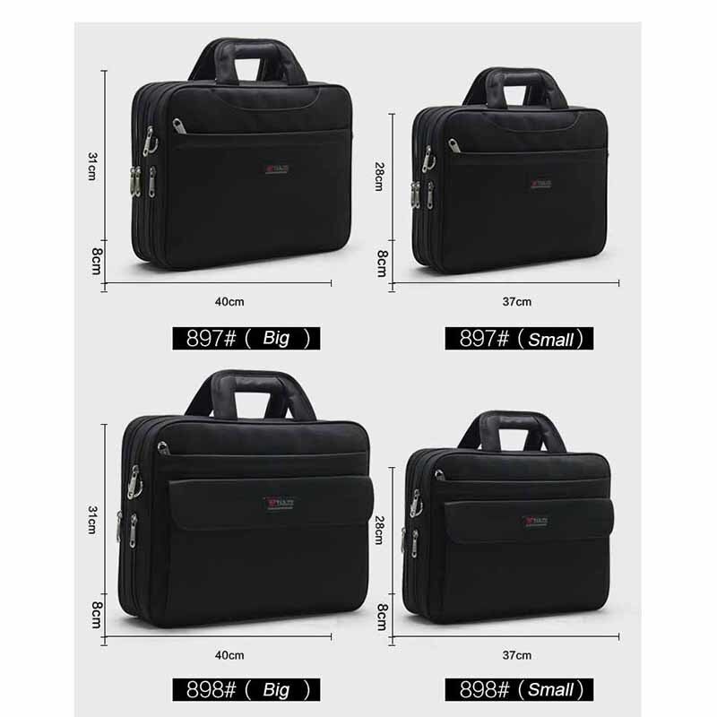 Высокое качество, деловой мужской портфель, сумка-мессенджер, мужские сумки Оксфорд для ноутбука, большая емкость, водонепроницаемые сумки для ноутбуков, Sac Homme