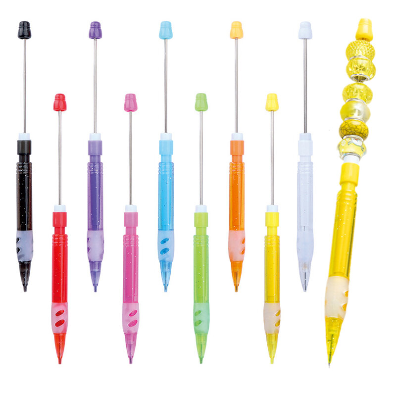 50 buah pensil manik-manik HB pensil tulis manik-manik DIY pensil manik-manik pensil tanpa tinta pensil tahan lama