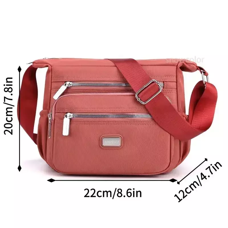 Bolsa de Ombro Nylon impermeável para Mulheres, Senhoras Crossbody Bag, Messenger Handbag, Casual, de alta qualidade, YSB04