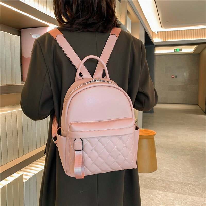 2024 Trendy Lingge Embroidered Backpack European American Fashion Small Fragrant Backpack Western Versatile Student backpack